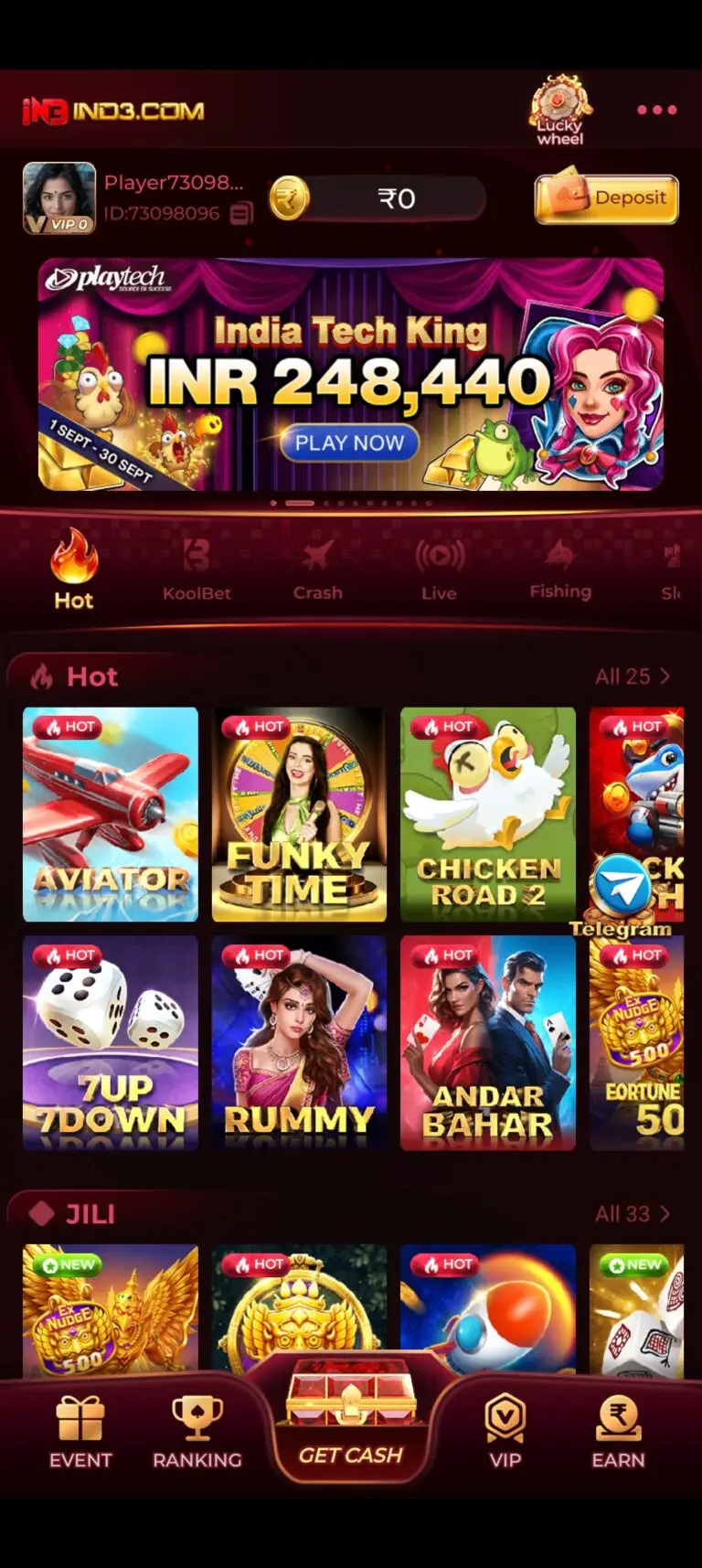 IND3 Game interface