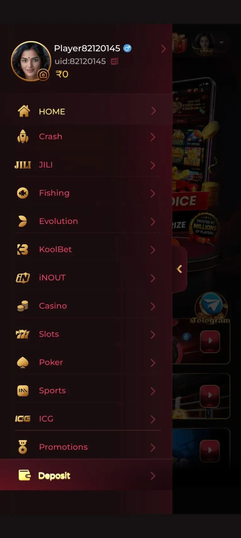 IS7 Game interface